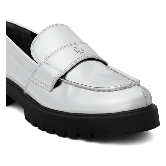 Tory Burch $348 Classic Lug Loafers Argento Sz 9 NIB! - Picture 3 of 5